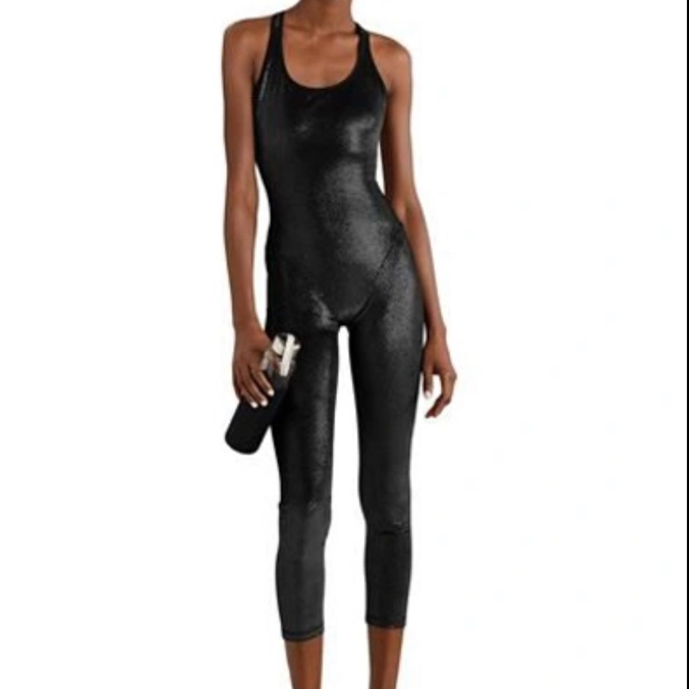 Snake print glossy leotard Adam Selman